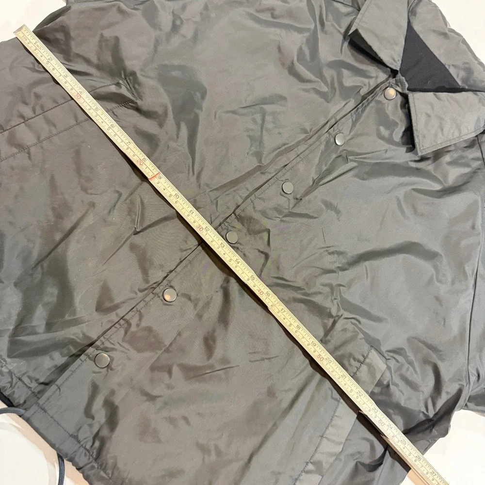 Los Angeles Apparel Coaches Jacket Mens XL Grey Good Lined Snap Front USA Made